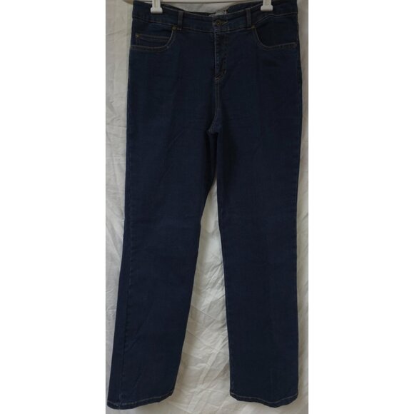 Tribal Jeans Stretch-Extensible Womens Sz 8 Mid Rise Dark Wash Denim Jeans 32x33 - Picture 1 of 12